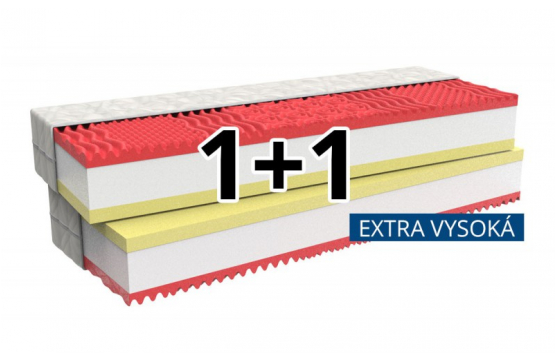 MEMORY COMFORT EXTRA vysoký pamäťový matrac 1+1 80 x 190 cm MEMORY COMFORT EXTRA vysoký pamäťový matrac 1+1 80 x 190 cm