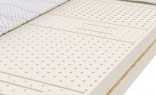 Detail povrchu matraca LATEX BIO TREND 200x100 cm – prešitý poťah a odvetrávaný latexový povrch. Detail povrchu matraca LATEX BIO TREND 200x100 cm – prešitý poťah a odvetrávaný latexový povrch.