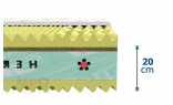 HERBAPUR H CAMILA matrac s pamäťovou penou Harmanček  - výška jadra matraca bez snímateľného poťahu 20 cm, výška matraca v poťahu cca 21 cm