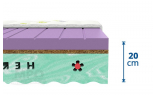 HERBAPUR L OCEAN matrac s pamäťovou penou Levanduľa 190x90 cm - výška jadra matraca bez snímateľného poťahu 20 cm, matrac v poťahu cca 21 cm