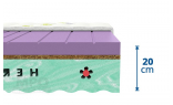 HERBAPUR L OCEAN matrac s pamäťovou penou Levanduľa 200x180 cm - výška jadra matraca bez snímateľného poťahu 20 cm, matrac v poťahu cca 21 cm