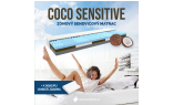 Zónový sendvičový matrac COCO SENSITIVE. Dokonale prevzdušnený matrac s kombináciou kokosových vlákien a pružnej HR peny zaručuje ideálne spojenie pre zdravý spánok a regeneráciu.