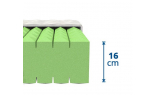 Celková výška matraca OPTIMA 200x160 cm v prešitom poťahu: cca 17-18 cm (jadro matraca bez poťahu 16 cm)