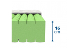 Celková výška matraca OPTIMA 200x90 cm v prešitom poťahu: cca 17-18 cm (jadro matraca bez poťahu 16 cm)