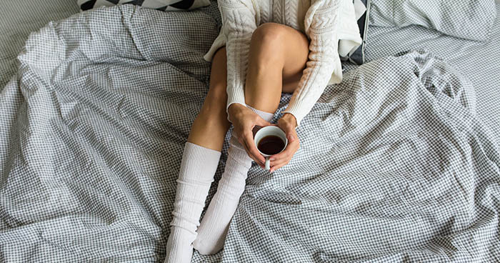káva v posteli